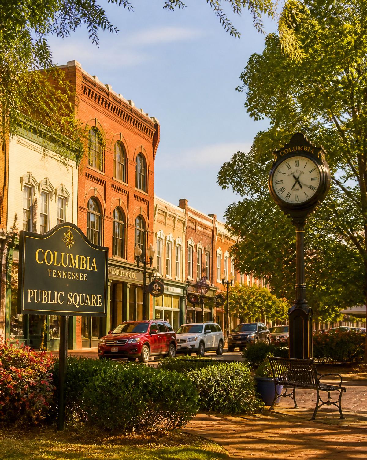 Historic Columbia, Tennessee public square